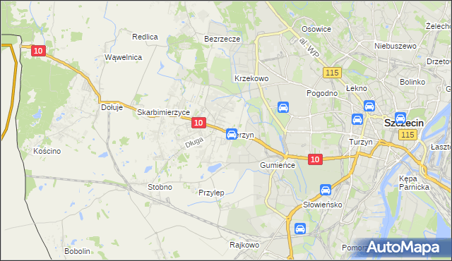 mapa Mierzyn gmina Dobra (Szczecińska), Mierzyn gmina Dobra (Szczecińska) na mapie Targeo
