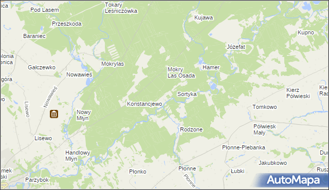 mapa Bobrowisko gmina Golub-Dobrzyń, Bobrowisko gmina Golub-Dobrzyń na mapie Targeo