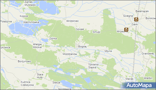 mapa Bogdaj, Bogdaj na mapie Targeo