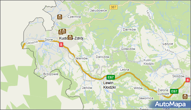 mapa Dańczów, Dańczów na mapie Targeo