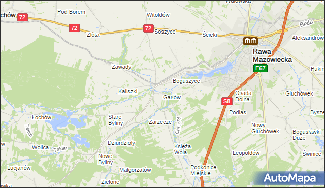 mapa Garłów, Garłów na mapie Targeo