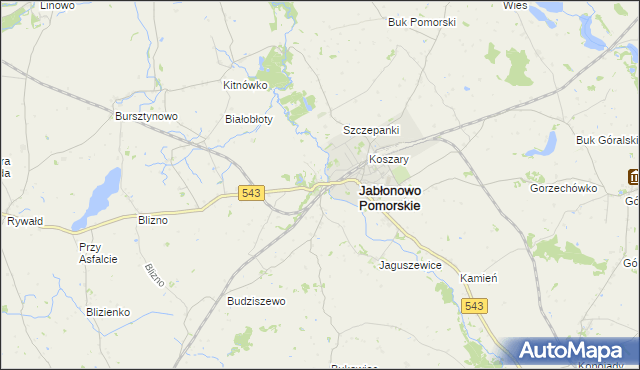 mapa Jabłonowo-Zamek, Jabłonowo-Zamek na mapie Targeo