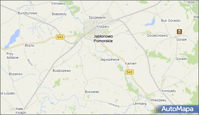 mapa Jaguszewice, Jaguszewice na mapie Targeo