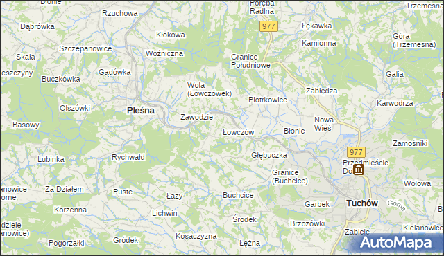 mapa Łowczów, Łowczów na mapie Targeo