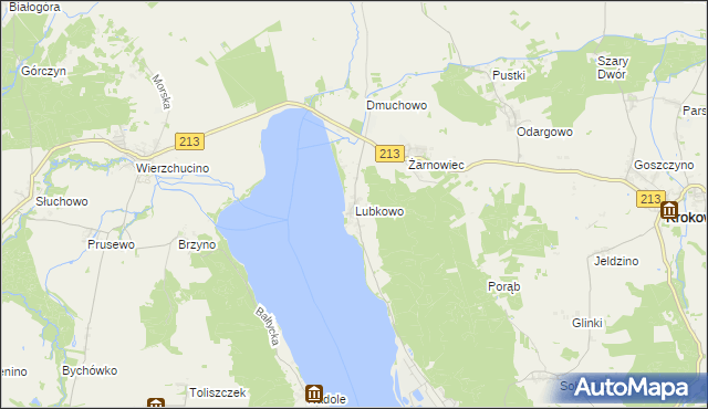 mapa Lubkowo gmina Krokowa, Lubkowo gmina Krokowa na mapie Targeo