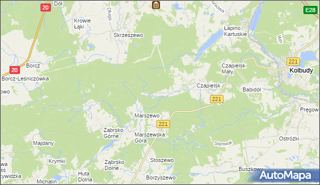 mapa Marszewska Kolonia, Marszewska Kolonia na mapie Targeo