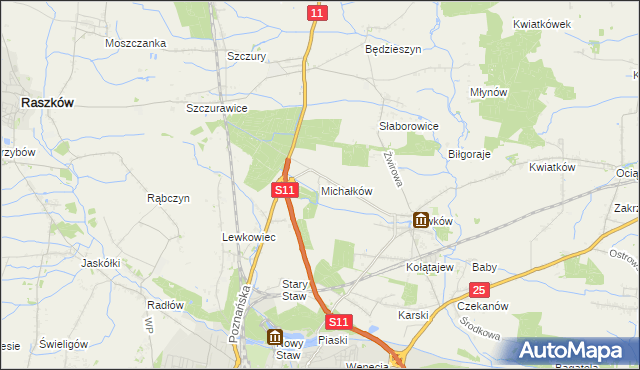 mapa Michałków, Michałków na mapie Targeo