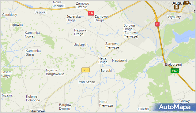 mapa Netta Druga, Netta Druga na mapie Targeo