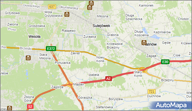 mapa Nowy Konik, Nowy Konik na mapie Targeo