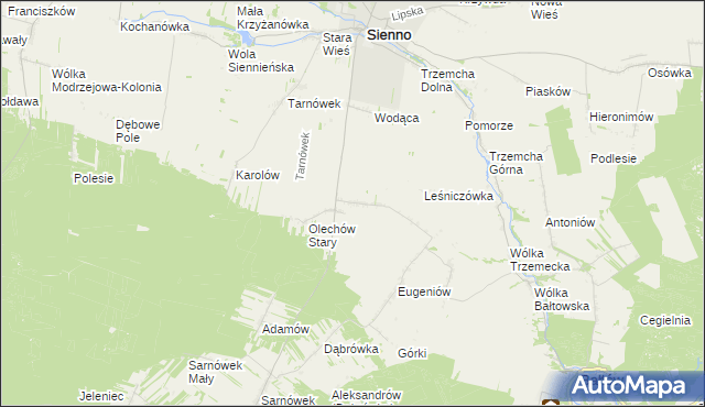 mapa Olechów Nowy, Olechów Nowy na mapie Targeo