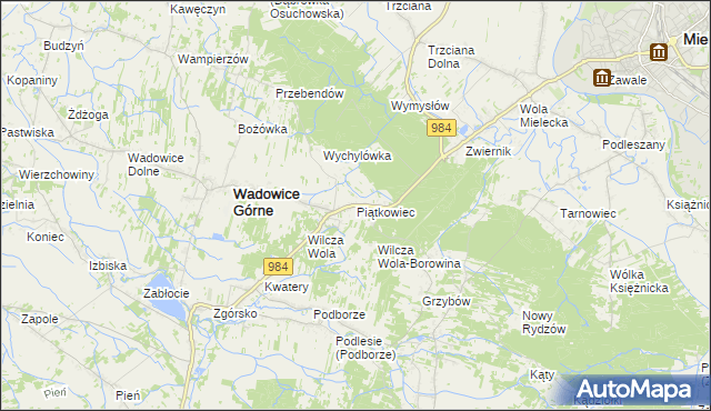mapa Piątkowiec, Piątkowiec na mapie Targeo