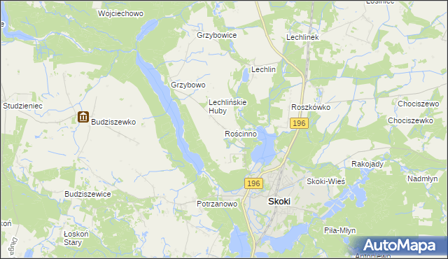 mapa Rościnno, Rościnno na mapie Targeo