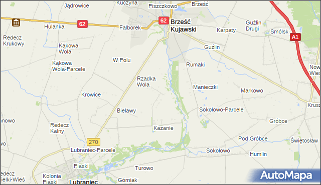 mapa Rzadka Wola-Parcele, Rzadka Wola-Parcele na mapie Targeo