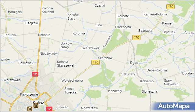 mapa Skarszew, Skarszew na mapie Targeo