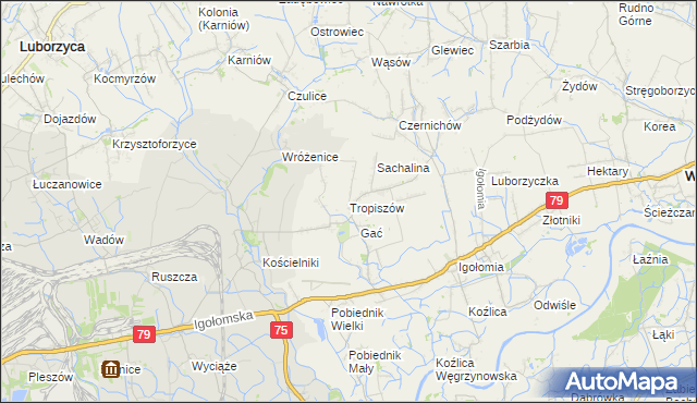 mapa Tropiszów, Tropiszów na mapie Targeo