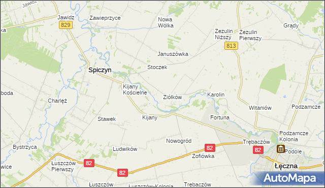 mapa Ziółków, Ziółków na mapie Targeo