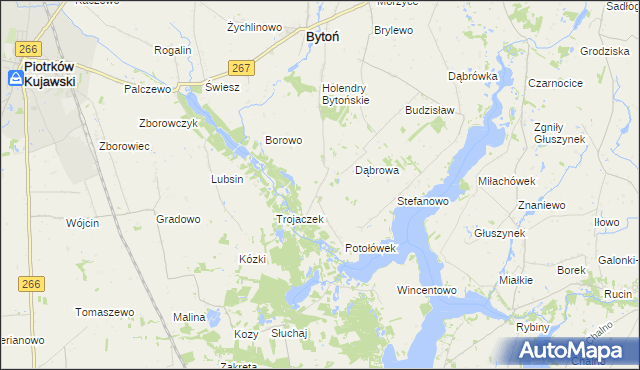mapa Ludwikowo gmina Bytoń, Ludwikowo gmina Bytoń na mapie Targeo