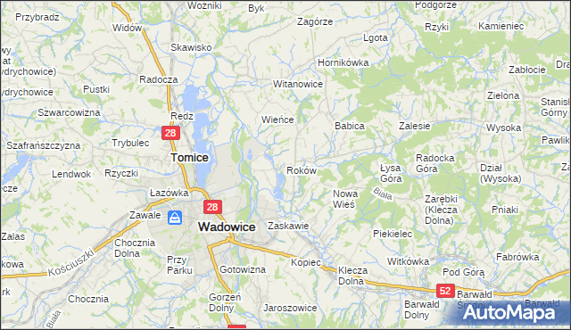 mapa Roków, Roków na mapie Targeo