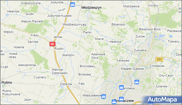 mapa Adamowa Góra, Adamowa Góra na mapie Targeo