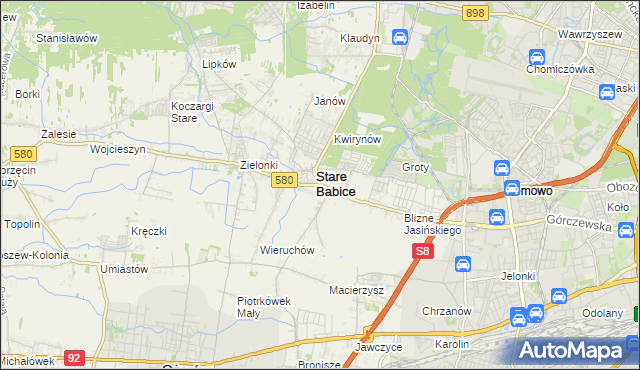 mapa Babice Nowe, Babice Nowe na mapie Targeo