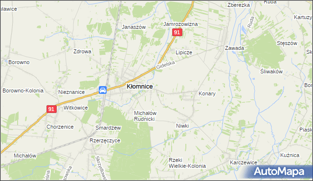 mapa Bartkowice, Bartkowice na mapie Targeo