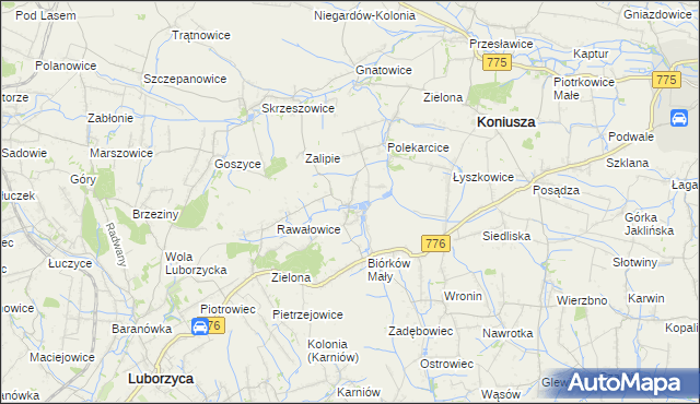 mapa Biórków Wielki, Biórków Wielki na mapie Targeo