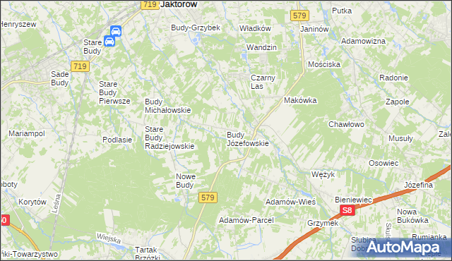 mapa Budy Józefowskie, Budy Józefowskie na mapie Targeo