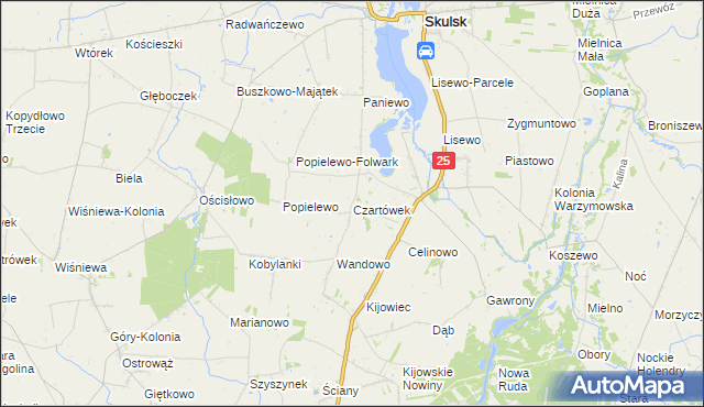 mapa Czartówek, Czartówek na mapie Targeo