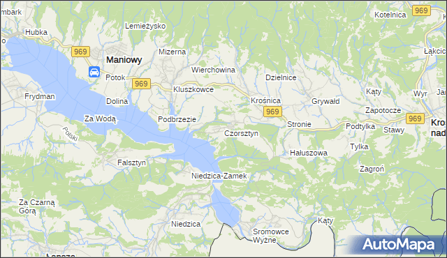 mapa Czorsztyn, Czorsztyn na mapie Targeo