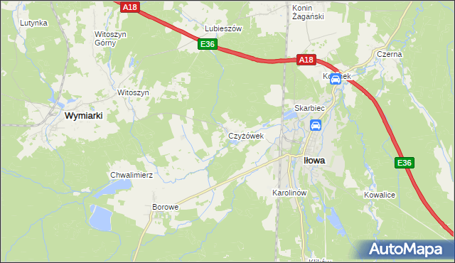 mapa Czyżówek, Czyżówek na mapie Targeo