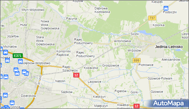 mapa Dawidów gmina Jedlnia-Letnisko, Dawidów gmina Jedlnia-Letnisko na mapie Targeo