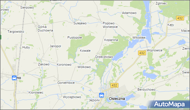 mapa Drzeczkowo, Drzeczkowo na mapie Targeo