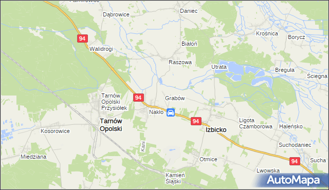 mapa Grabów gmina Izbicko, Grabów gmina Izbicko na mapie Targeo