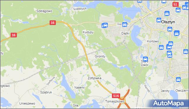 mapa Gronity, Gronity na mapie Targeo