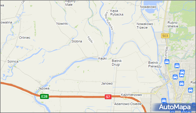 mapa Kępki gmina Nowy Dwór Gdański, Kępki gmina Nowy Dwór Gdański na mapie Targeo