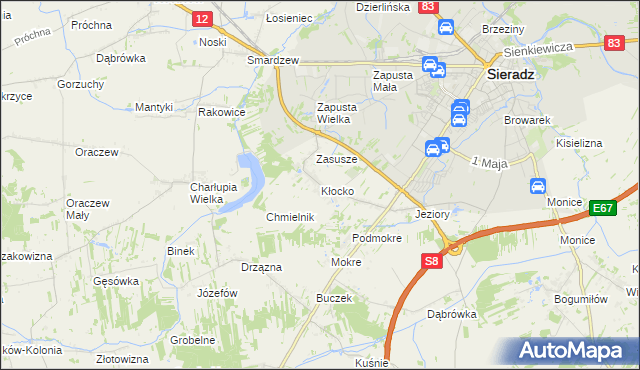 mapa Kłocko, Kłocko na mapie Targeo