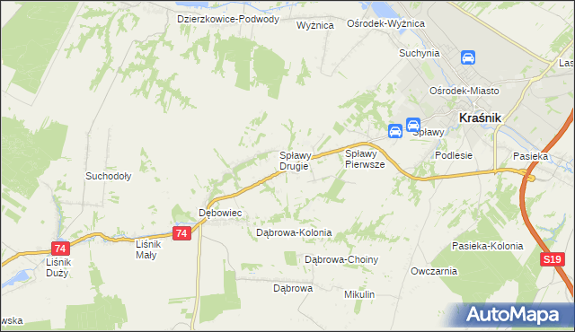 mapa Kowalin, Kowalin na mapie Targeo