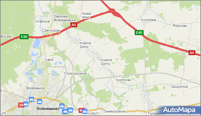 mapa Kraśnik Górny, Kraśnik Górny na mapie Targeo