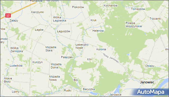 mapa Ławeczko Stare, Ławeczko Stare na mapie Targeo