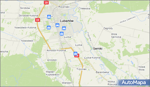 mapa Łucka, Łucka na mapie Targeo