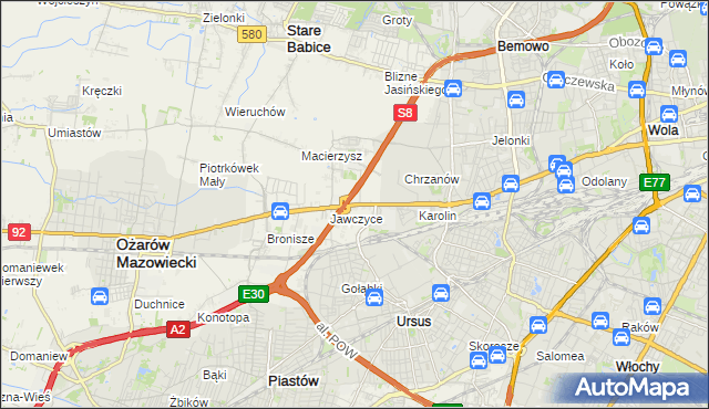 mapa Mory gmina Ożarów Mazowiecki, Mory gmina Ożarów Mazowiecki na mapie Targeo