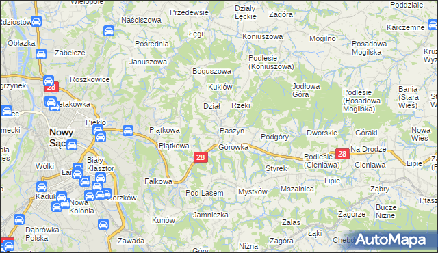 mapa Paszyn, Paszyn na mapie Targeo