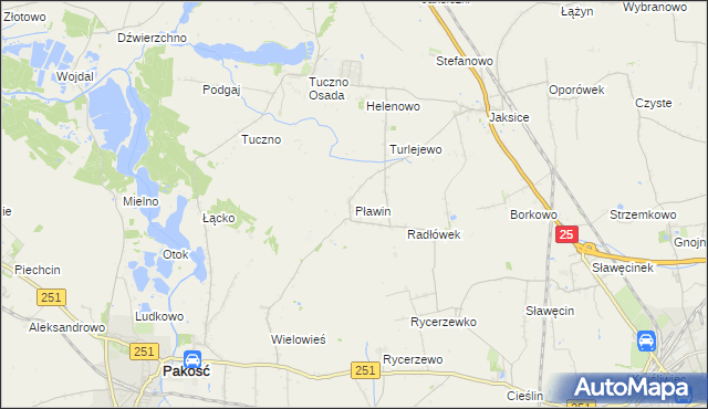 mapa Pławin gmina Inowrocław, Pławin gmina Inowrocław na mapie Targeo