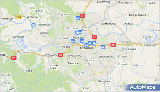 mapa Przemyśla, Przemyśl na mapie Targeo
