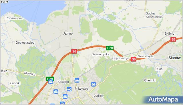 mapa Skwierzynka, Skwierzynka na mapie Targeo