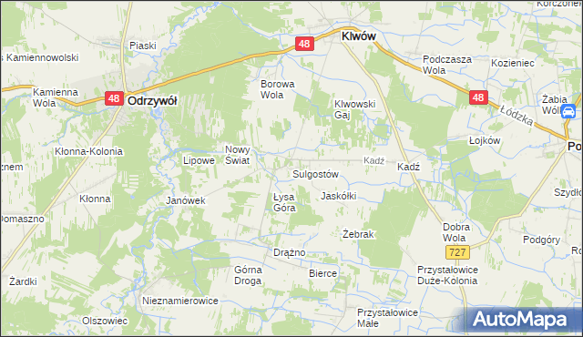 mapa Sulgostów, Sulgostów na mapie Targeo