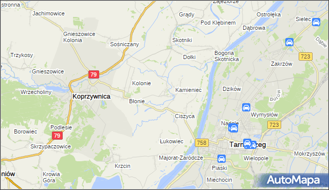 mapa Świężyca, Świężyca na mapie Targeo