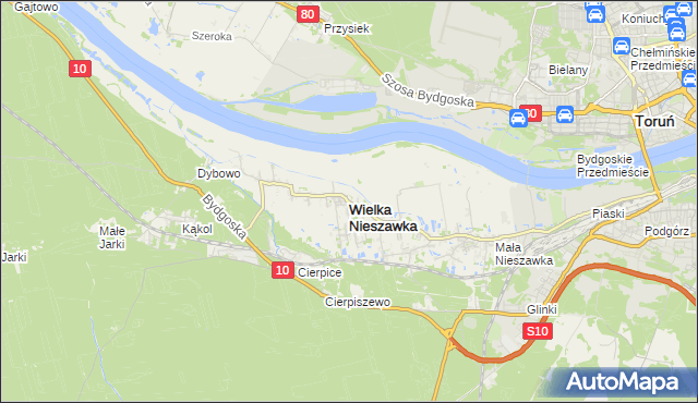 mapa Wielka Nieszawka, Wielka Nieszawka na mapie Targeo