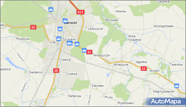 mapa Witaszyczki, Witaszyczki na mapie Targeo