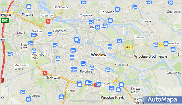mapa Wrocławia, Wrocław na mapie Targeo